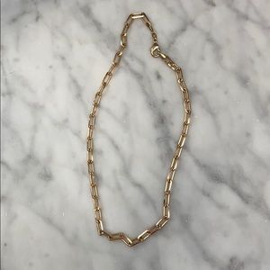 Gold filled paper chain (paper clip) necklace
